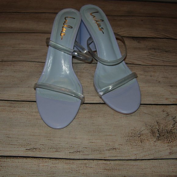 Lulus Lilac Transparent Straps Heel Sandals 11 - Picture 6 of 12